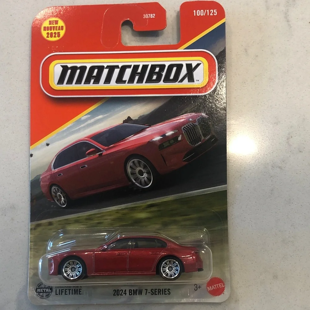 Mattel Matchbox Red BMW 7-Series Toy Car